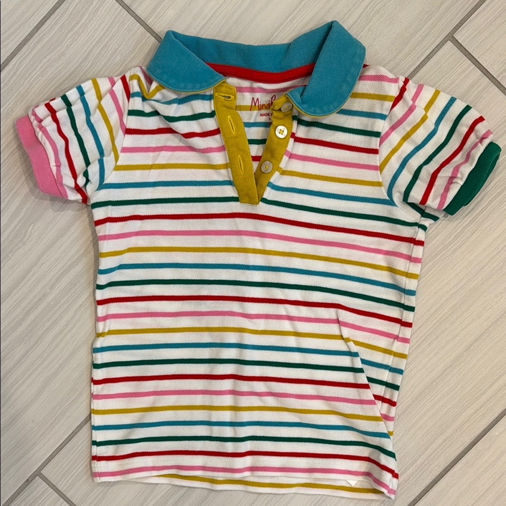 Mini Boden Vibrant Striped Tee NWOT